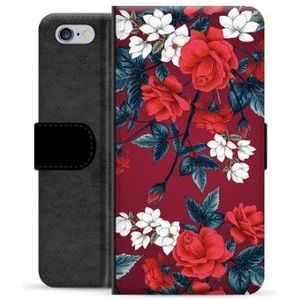 iPhone 6/6S Premium Wallet Hoesje - Vintage Bloemen