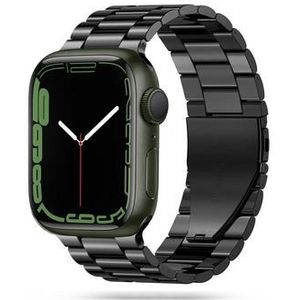 Apple Watch Ultra 2/Ultra/9/8/SE (2022)/7/SE/6/5/4/3/2/1 Tech-Protect Roestvrijstalen Band - 49mm/45mm/44mm/42mm - zwart