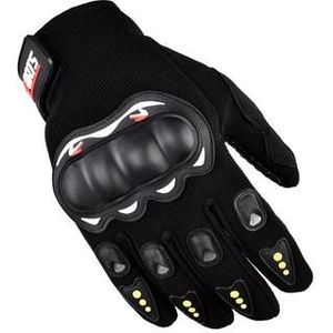 Motorfiets Touchscreen Handschoenen met Knokkelbeschermer - Zwart