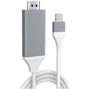 Full HD Lightning naar HDMI AV Adapter - iPhone, iPad, iPod - Wit