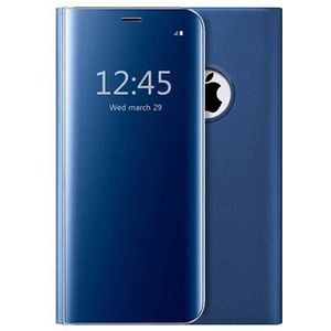 iPhone 7/8/SE (2020)/SE (2022) Luxe Flip Case met Spiegelweergave - Blauw