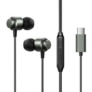 JOYROOM EC06 Metalen In-ear Hoofdtelefoon met Mic HiFi Geluid Type-C Bedrade Oortelefoon - Tarnish