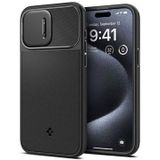 iPhone 15 Pro Max Spigen Optik Armor Mag Hoesje - Zwart