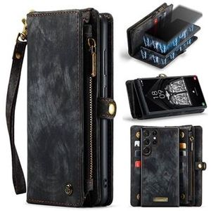 Samsung Galaxy S23 Ultra 5G Caseme 008 2-in-1 Multifunctional Wallet Case - Black