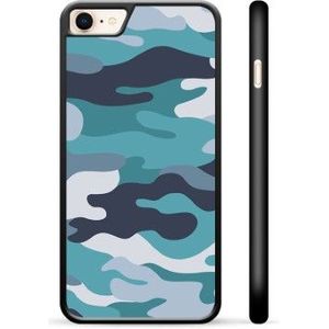 iPhone 7/8/SE (2020)/SE (2022) Beschermhoes - Blauw Camouflage