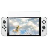 Nintendo Switch OLED Screenprotector van gehard glas - 9H - Case Friendly - Doorzichtig