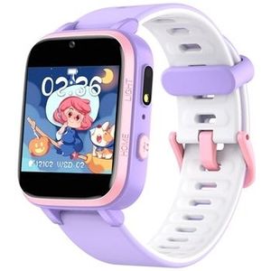 Waterbestendige Smartwatch Y90 Pro met Dubbele Camera voor Kinderen - Paars