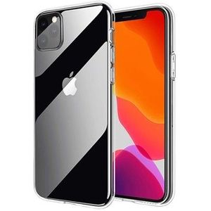 iPhone 11 Pro TPU Hoesje met 2x Screenprotector van Gehard Glas - Doorzichtig