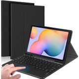Voor Samsung Galaxy Tab S6 Lite / S6 Lite (2022) Bluetooth-toetsenbord met touchpad, PU lederen hoes met pennenhouder - zwart