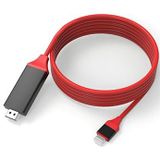 Full HD Lightning naar HDMI AV Adapter - iPhone, iPad, iPod - Rood