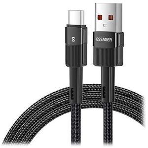 Essager Quick Charge 3.0 USB-C Kabel - 66W - 3m - Zwart