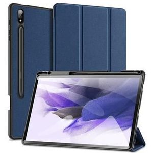 Samsung Galaxy Tab S9+ Dux Ducis Domo Tri-Fold Smart Folio Hoesje - Blauw