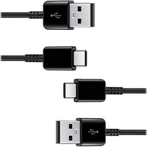 Samsung USB-A / USB-C Kabel EP-DG930MBEGWW - 1.5m - 25W  - 2 St. - Zwart