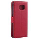 Samsung Galaxy S6 Portemonnee Hoesje Met Textuur - Rood