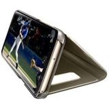 Luxury Series Mirror View Samsung Galaxy Note8 Flip Case - Goud