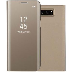 Luxury Series Mirror View Samsung Galaxy Note8 Flip Case - Goud