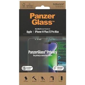 iPhone 13 Pro Max/14 Plus PanzerGlass Ultra-Wide Fit Privacy EasyAligner Screenprotector - Zwarte Rand