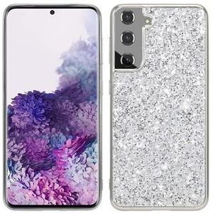 Samsung Galaxy S24 Glitter Series Hybride Hoesje - Zilver