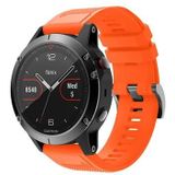 Siliconen Band - Garmin Fenix 6 GPS/6 Pro GPS/5/5 Plus - Oranje