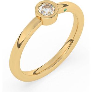Diamo Diamonds 14 Karaat Gouden Ring Met Diamant 9-DD004-YG-20-58