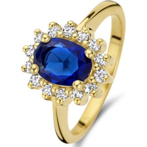 Parte Di Me Mia Colore Azure 925 Sterling Zilveren Gold Plated Ring PDM33061-60