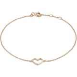 Isabel Bernard La Concorde Amore 14 Karaat Rosé Gouden Armband Met Hartje IB320043