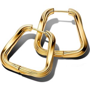 Pandora - Essence Gold Plated - Dames Oorbellen - Goudkleurig - Gedraaide Grote Driehoekige Oorringen