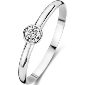 Isabel Bernard De La Paix Inaya 14 Karaat Witgouden Ring | Diamant 0.03 ct | IBD330024-52