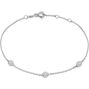 Isabel Bernard De la Paix Alfie 14 karaat witgouden armband | diamant 0.12 ct | IBD320003