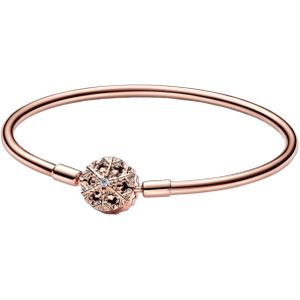 Pandora Moments Roségoudkleurige Armband 582338C01-19 Met 14k Roségouden Plating