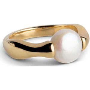 ENAMEL Copenhagen Bianca 925 Sterling Zilveren Ring Met Gouden Plating R82G-52