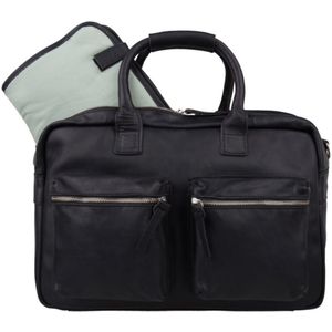 Cowboysbag The Diaperbag Zwarte Leren Luiertas 1249-000100