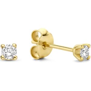 Isabel Bernard De la Paix Celesse 14 karaat gouden oorknoppen | diamant 0.14 ct | IBD360002