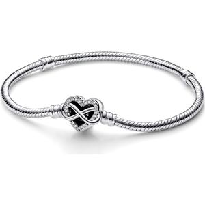 Pandora Moments 925 Sterling Zilveren Sparkling Infinity Heart Clasp Armband 592645C01-20