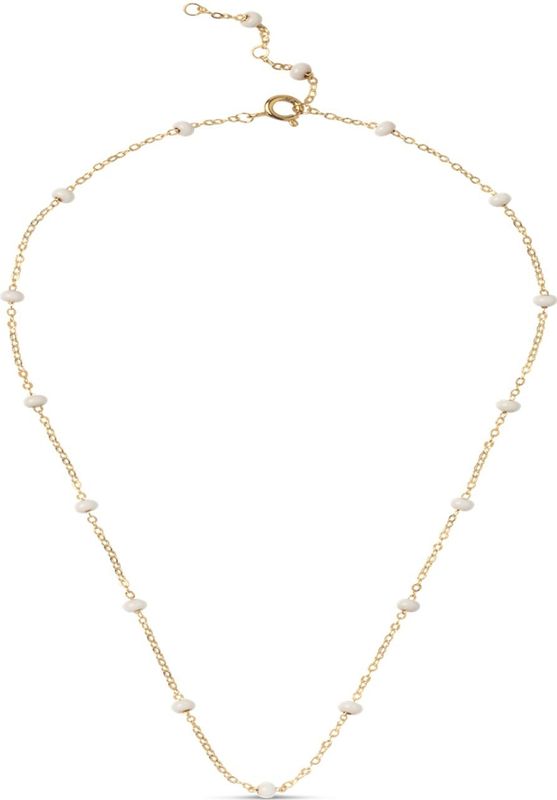 Enamel Copenhagen - Dames Ketting - Wit - Goudkleurig - 925 Sterling Silver