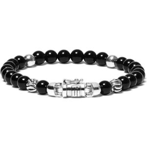 Buddha to Buddha Spirit Bead Mini Onyx Armband BTB189ON-F (Lengte: 21.00 cm)