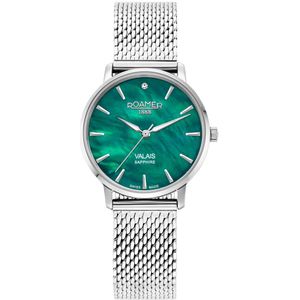 Roamer  - dames horloge - zilverkleurig met  band