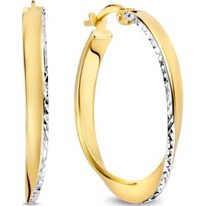 Isabel Bernard Rivoli Laura 14 karaat gouden oorringen met Diamond Cut IB360259