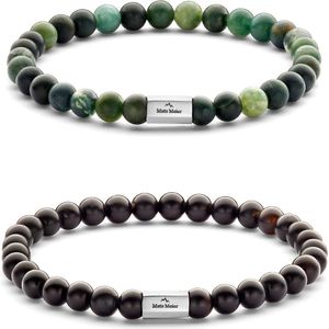 Mats Meier  - heren Armband - Zwart & Groen