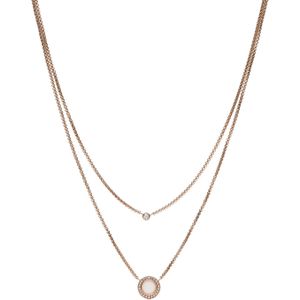 Fossil Classic Roségoudkleurige Ketting JF03057791 (Lengte: 42.00 - 50.00 cm)