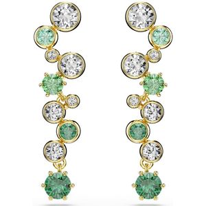 Swarovski  - Dames Oorbellen - Groen & goudkleurig