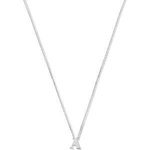 Isabel Bernard | 14 Karaat Witgouden Ketting  met letter N Dames | Saint Germain | IB340061-N