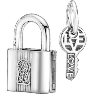 Pandora Moments 925 Sterling Zilveren Padlock and Key Bedel 790088C01