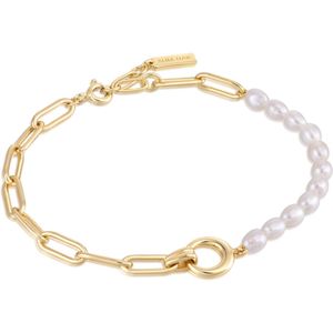 Ania Haie Pearl Power 925 Sterling Zilveren Goudkleurige Armband AH-B043-02G