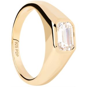 P D Paola The New Essentials 925 Sterling Zilveren Ring AN01-985-16 Met 18K Gouden Plating