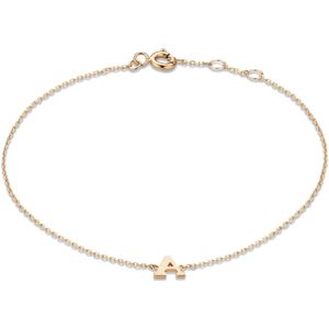 Isabel Bernard | 14 Karaat Rosé Gouden Armband  met letter H Dames | La Concorde | IB320042-H