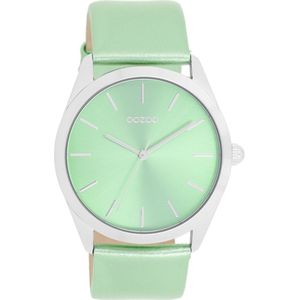 OOZOO - C11336 - Polshorloge - Mint Groen - Metaal Look - 40 mm