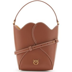 Pinko Heart Brown Leren Handbag 103334-A1RM-L48Q