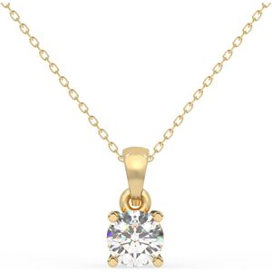 Diamo Diamonds 14 Karaat Gouden Ketting Met Diamant 9-DD013-YG-20-N