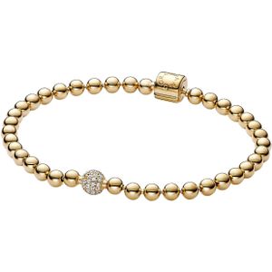Pandora Signature Beads & Pavé Armband 568342C01-19 Met 14 Karaat Gouden Plating